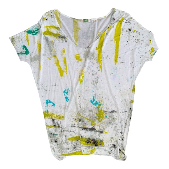 Anthropologie Ett:Twa Splatter Oversized Sheer Tee - Picture 14 of 14